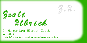 zsolt ulbrich business card